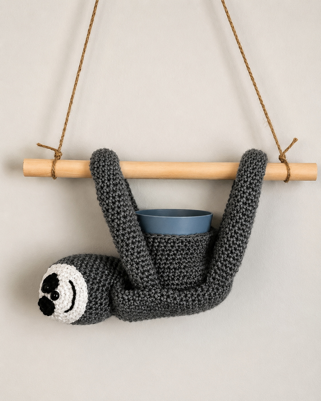 Custom crochet work displayed in the carousel