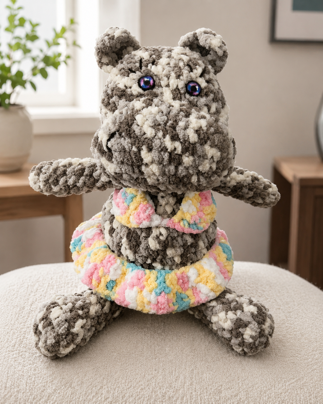 Handmade crochet design displayed in the carousel